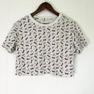 Nike The Nike Tee Heart Sunglasses Short Sleeve Crop Top Shirt Women's XS